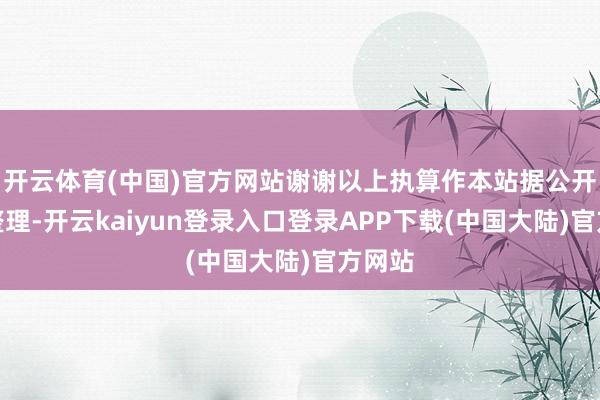 开云体育(中国)官方网站谢谢以上执算作本站据公开信息整理-开云kaiyun登录入口登录APP下载(中国大陆)官方网站